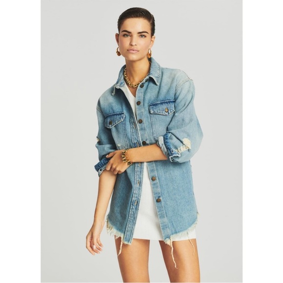 Retrofete Doreen Shirt Jacket Blue Denim size xs - Picture 4 of 14